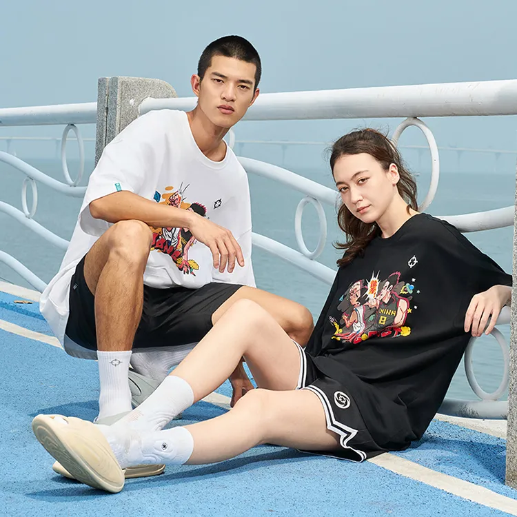 RIGORER Crew Neck Couple Short Sleeved T Shirts Unisex-22