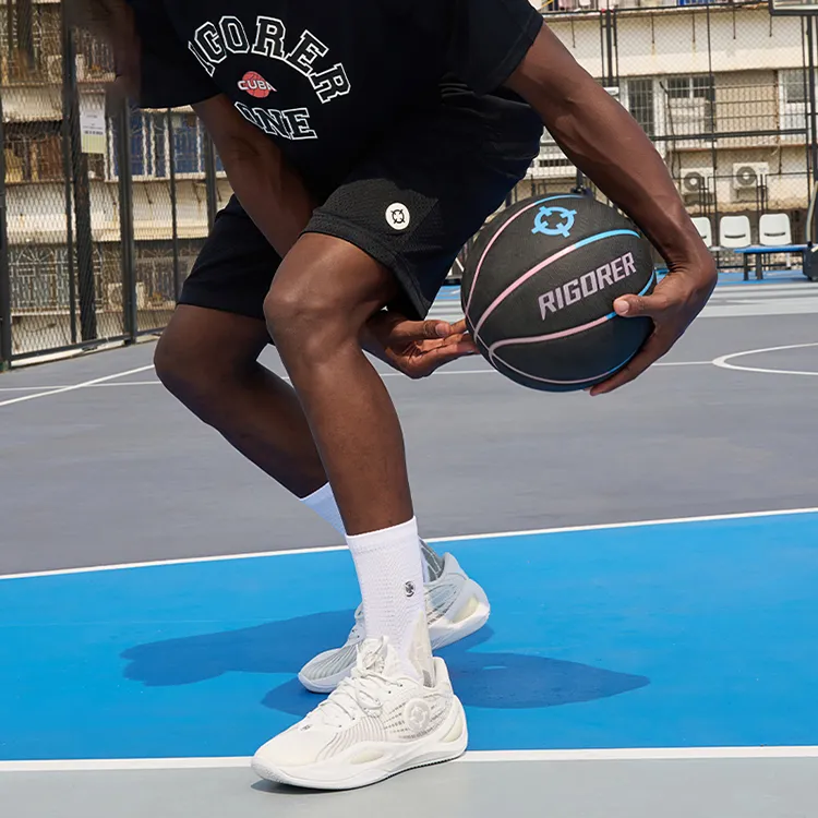 RIGORER Knitted Fabric Five Quarter Shorts Basketball Shorts Men's-9
