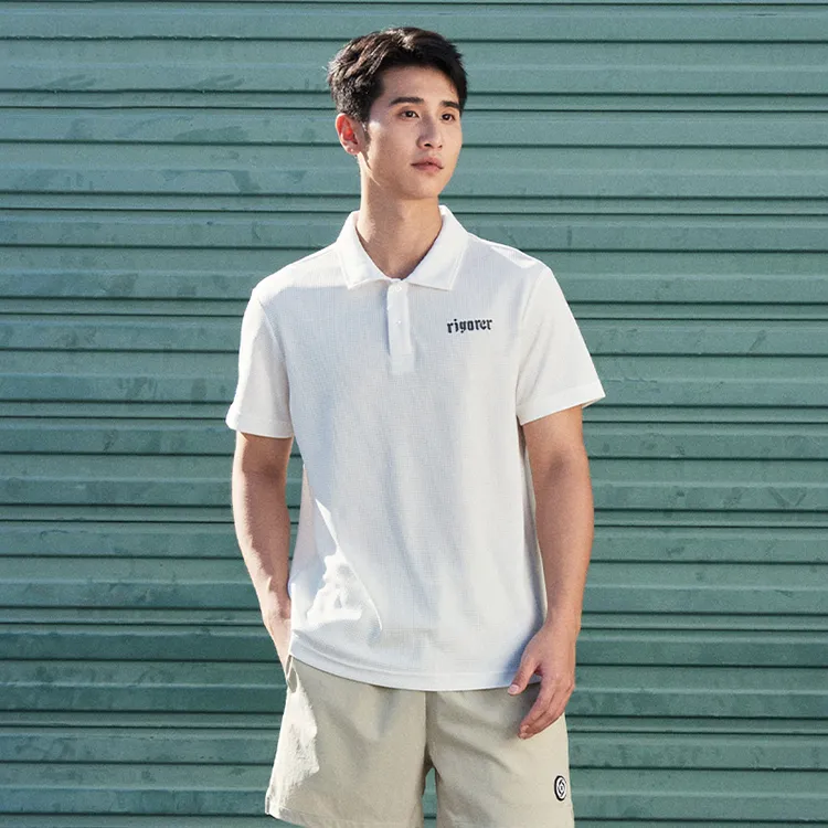 RIGORER Short Sleeved Vintage Polo Shirt Unisex-11
