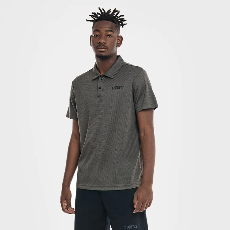 RIGORER Short Sleeved Vintage Polo Shirt Unisex-22