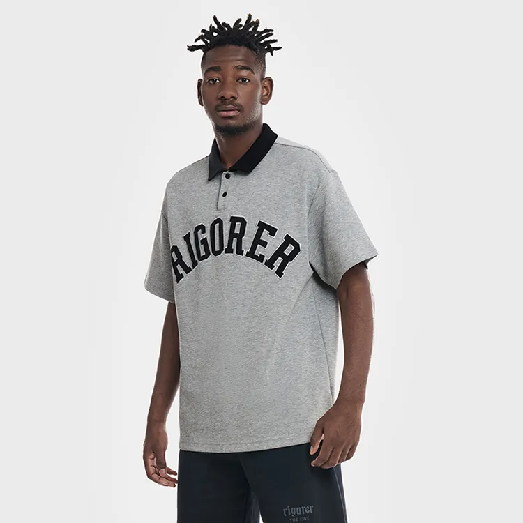 RIGORER Short Sleeved Vintage Polo Shirt Unisex-16