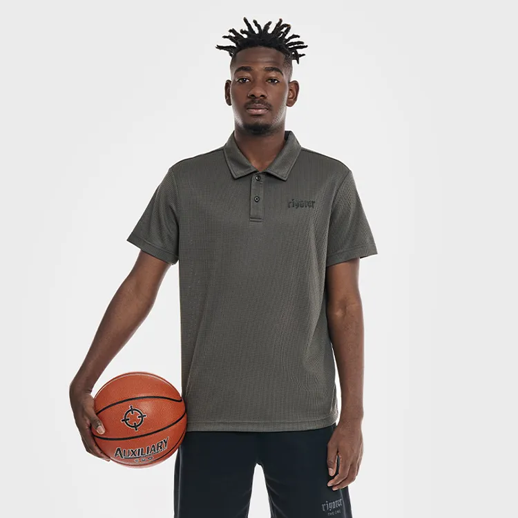 RIGORER Short Sleeved Vintage Polo Shirt Unisex-19