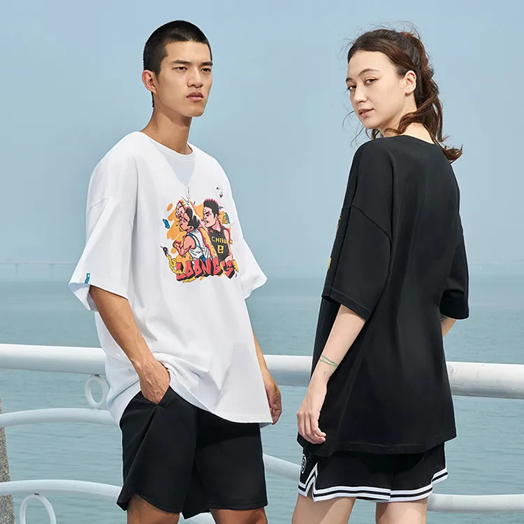 RIGORER Crew Neck Couple Short Sleeved T Shirts Unisex-11