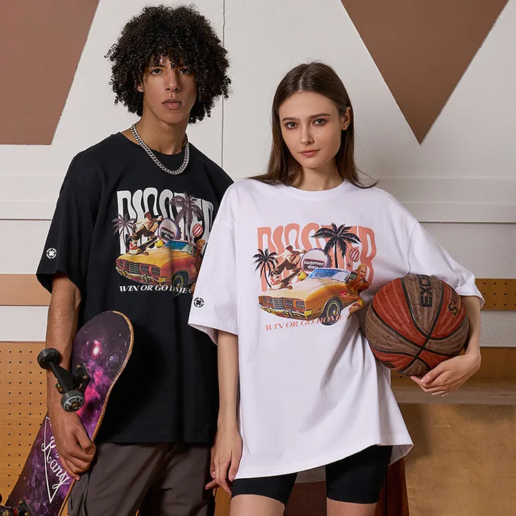 RIGORER Summer Short Sleeved Couple T Shirt Unisex-5