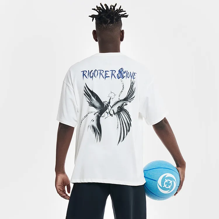 RIGORER Crew Neck Short Sleeved T Shirts Unisex-13