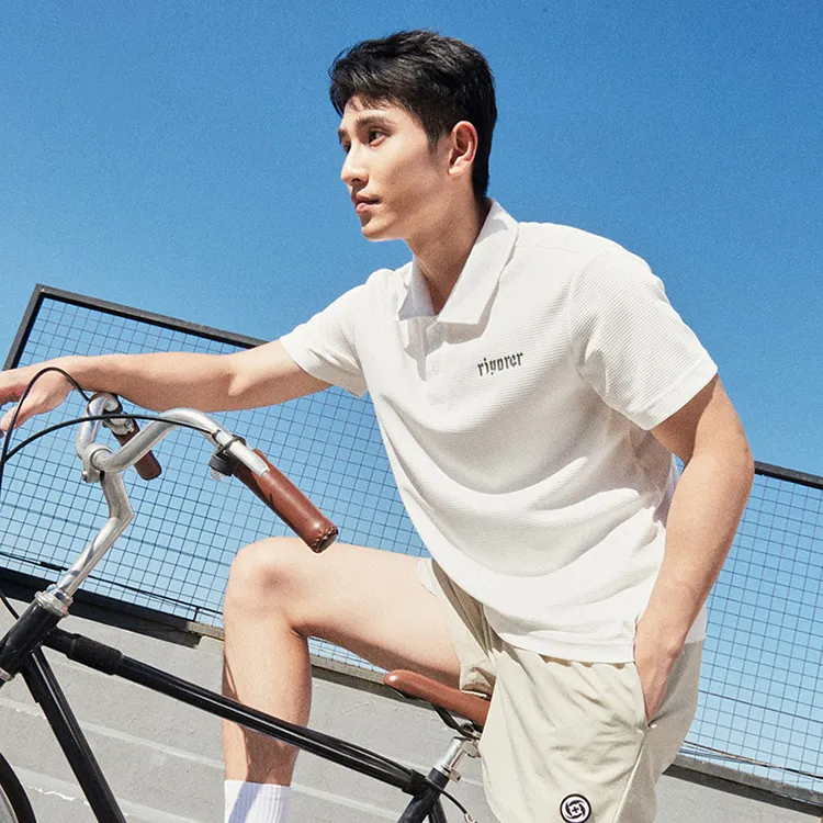 RIGORER Short Sleeved Vintage Polo Shirt Unisex-7