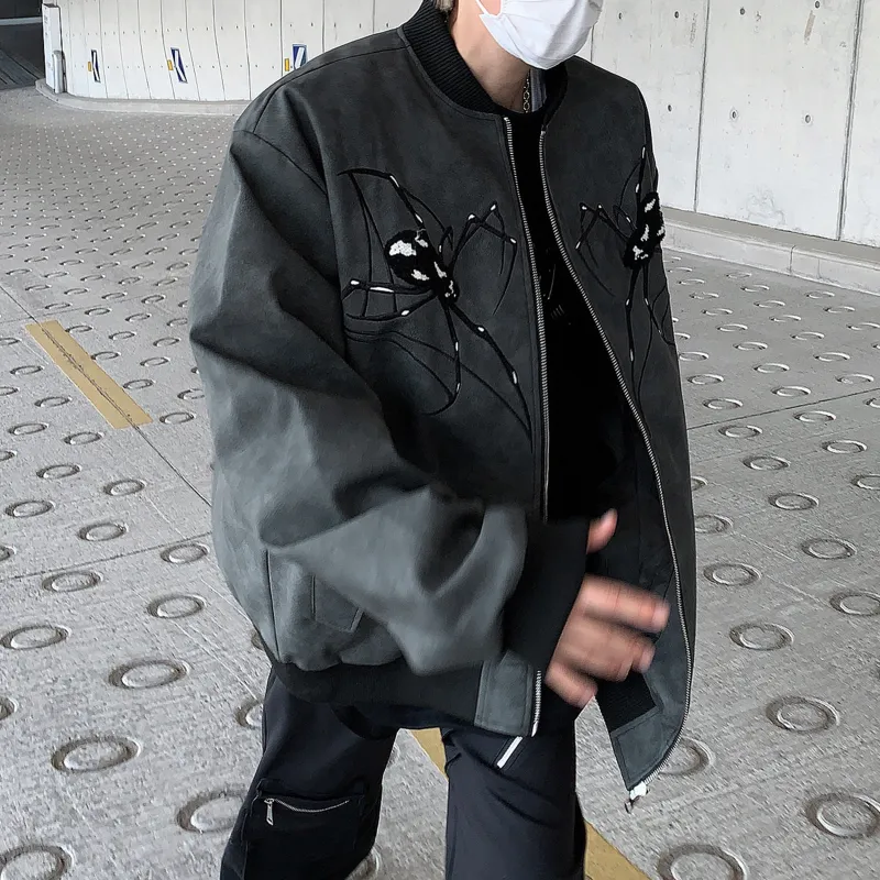 COMOWA Leather Jackets Unisex Black Gray Color-7