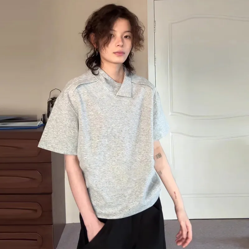 COMOWA T Shirts Unisex Gray-3