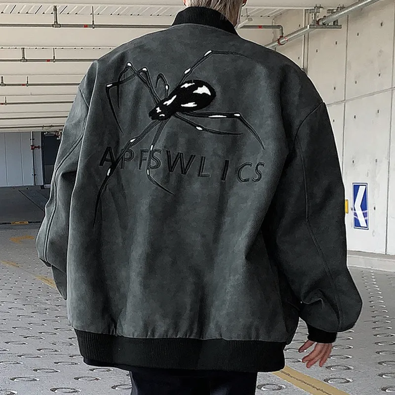 COMOWA Leather Jackets Unisex Black Gray Color-5