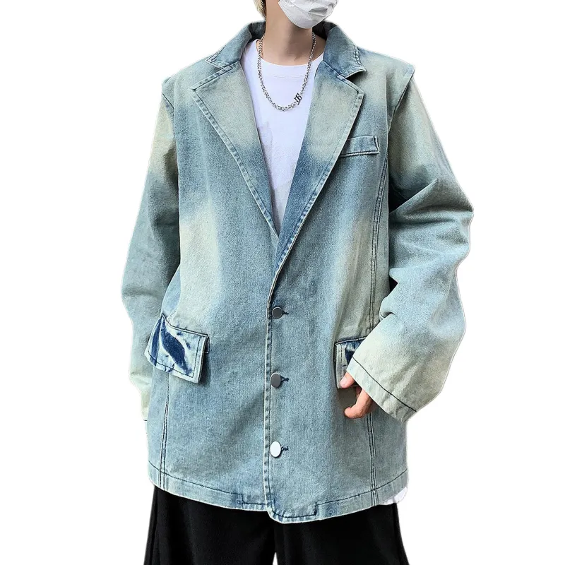 COMOWA Denim Jackets Unisex Blue-1