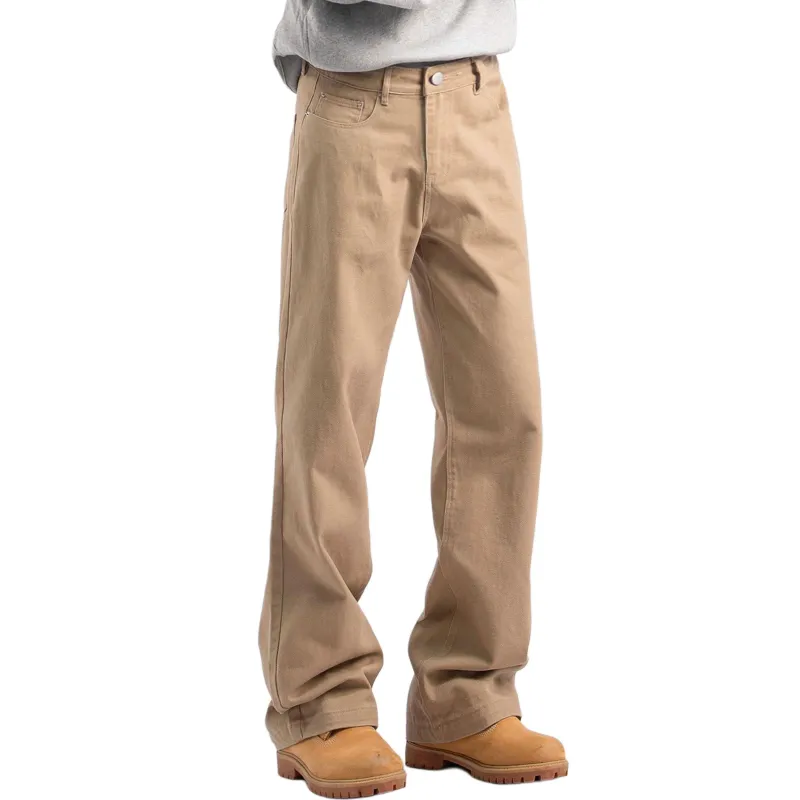 COMOWA Casual Pants Unisex Khaki-1