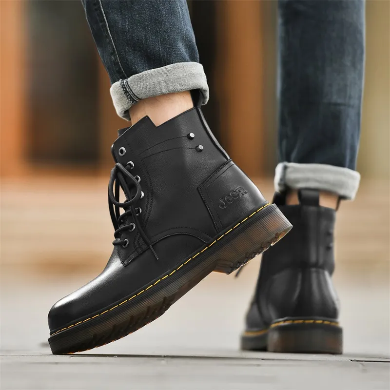 Jeep Short Martin Boot Men's Black-6