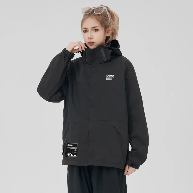 Jeep Windbreaker Jacket Trench Coat Unisex-5
