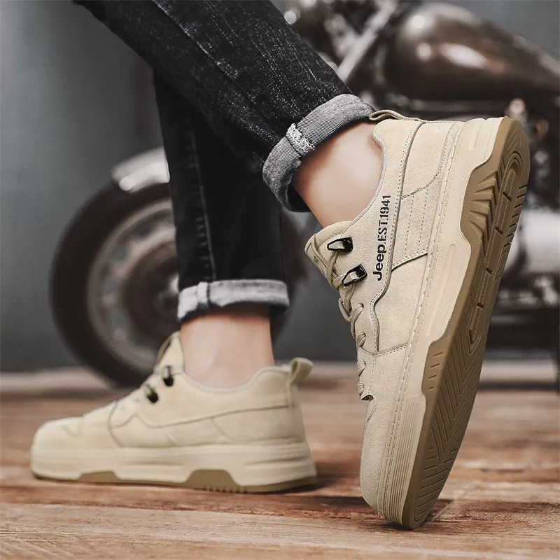 Jeep Cushioning Coverage Support Lightweight Slip Resistant Low Top Casual Shoes Men's Sand-5