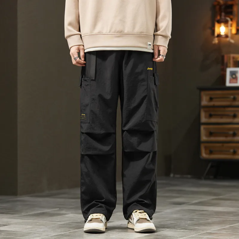 Jeep Parachute Pants, Windbreaker Pants, Casual Pants, Cargo Pants Unisex-5