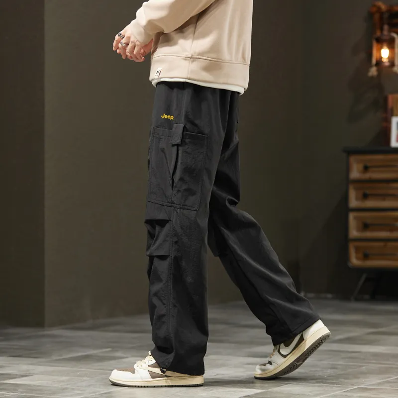 Jeep Parachute Pants, Windbreaker Pants, Casual Pants, Cargo Pants Unisex-7