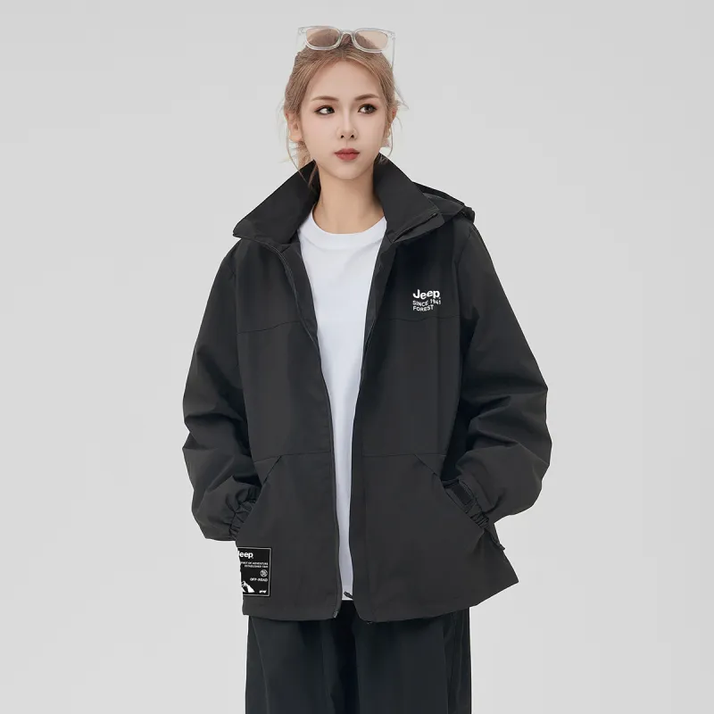 Jeep Windbreaker Jacket Trench Coat Unisex-3