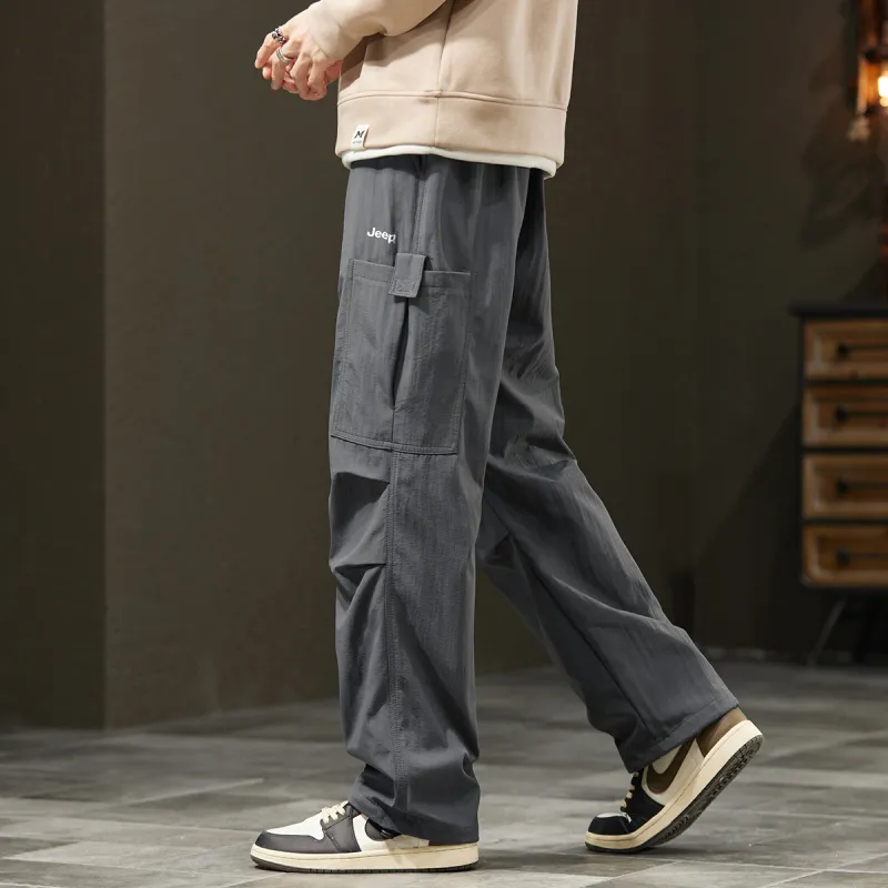 Jeep Parachute Pants, Windbreaker Pants, Casual Pants, Cargo Pants Unisex-16