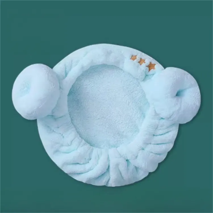 Drizzle Sheep Horn Bath Cap Solid Color-7