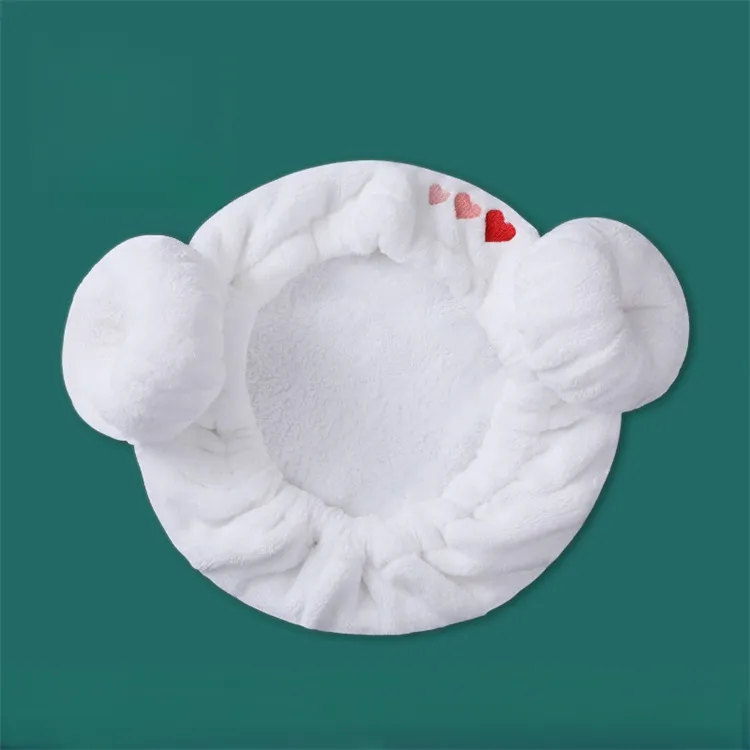 Drizzle Sheep Horn Bath Cap Solid Color-5