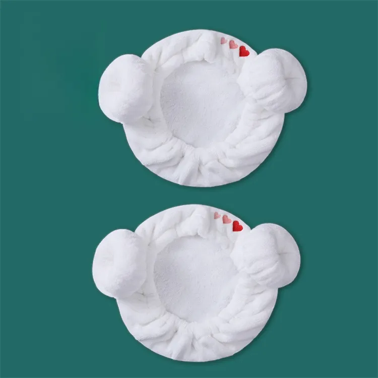 Drizzle Sheep Horn Bath Cap Solid Color-13