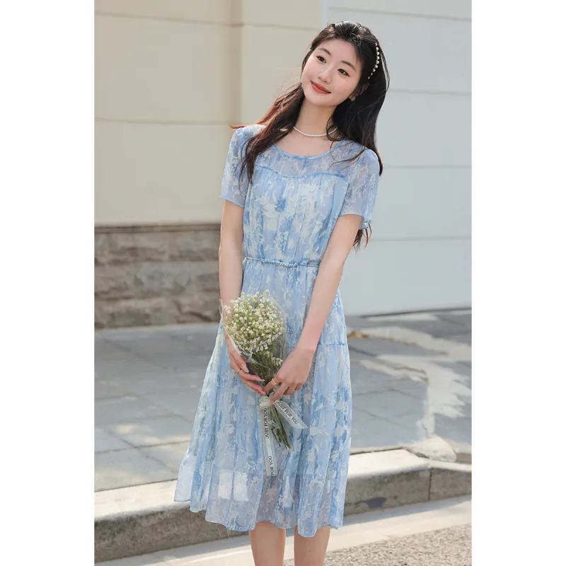 Like The Age Of Water Short Sleeved Dress Women's-6