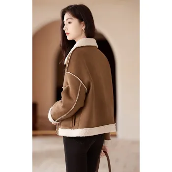 Like The Age Of Water Velvet feel Coat Regular Women's Coffee