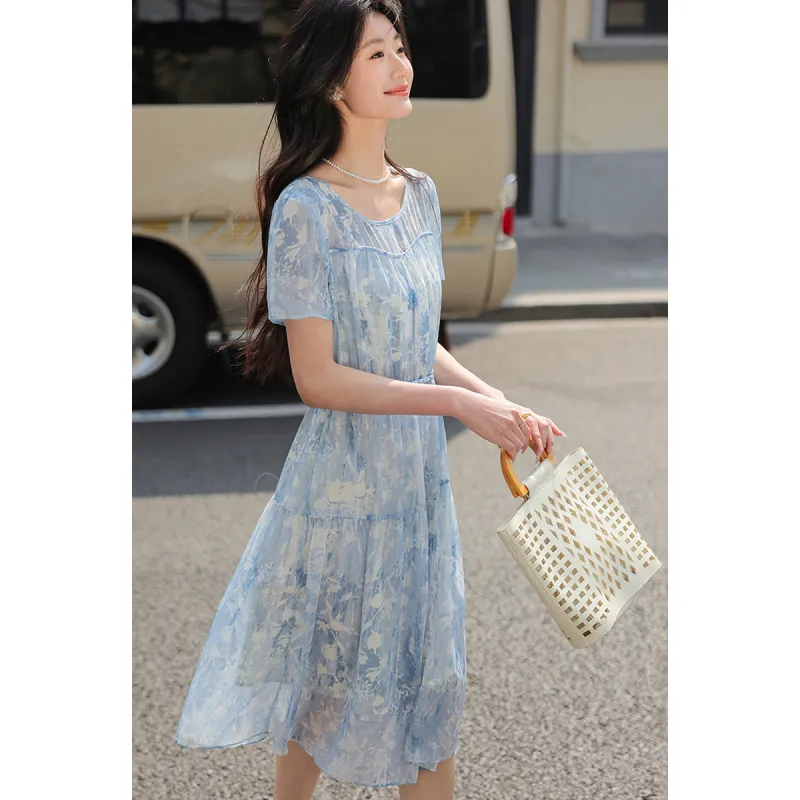 Like The Age Of Water Short Sleeved Dress Women's-5