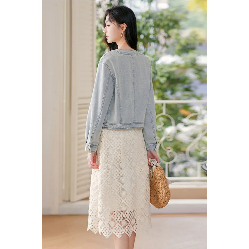 Like The Age Of Water Skirt Set Women's Blue-4