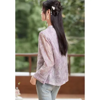 Like The Age Of Water Velvet feel Coat Women's Purple