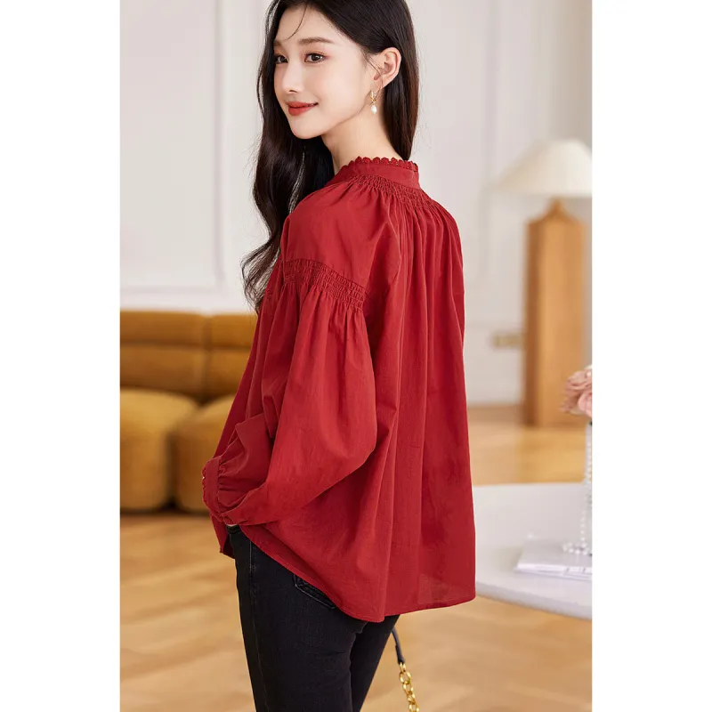 Like The Age Of Water Fall Sweatshirt Regular Women's Red-4