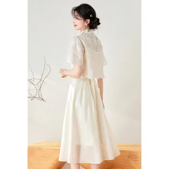 Like The Age Of Water Summer Skirt Set Women's Apricot