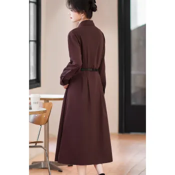 Like The Age Of Water Long Sleeved Dress Women's Red