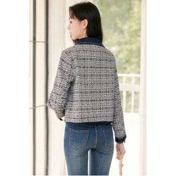Like The Age Of Water Velvet feel Coat Women's Black White
