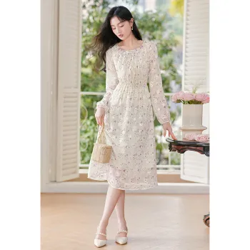 Like The Age Of Water 2025 Spring Long Sleeved Dress Women's Multicolor