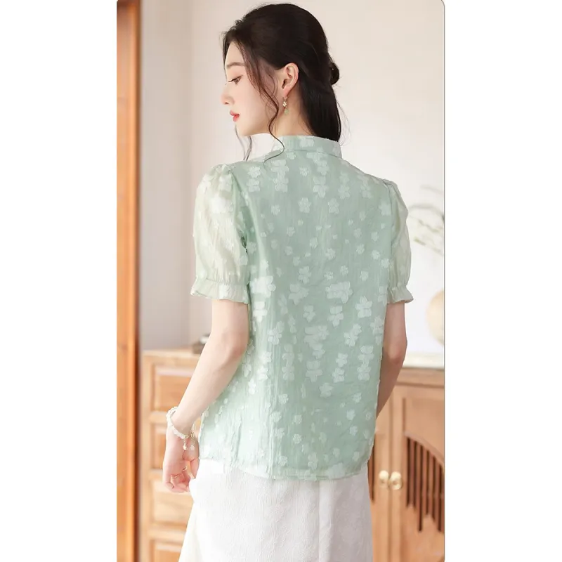 Like The Age Of Water Summer Shirt Regular Women's Green-0