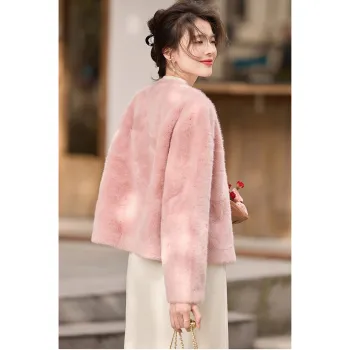 Like The Age Of Water Velvet feel Coat Women's Pink