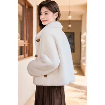 Like The Age Of Water Velvet feel Coat Women's Ecru