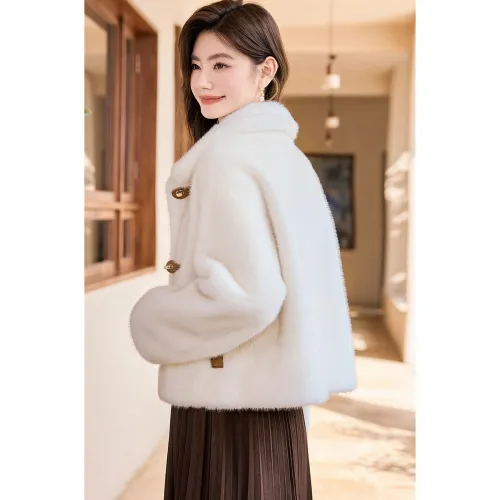 Like The Age Of Water Velvet feel Coat Women's Ecru