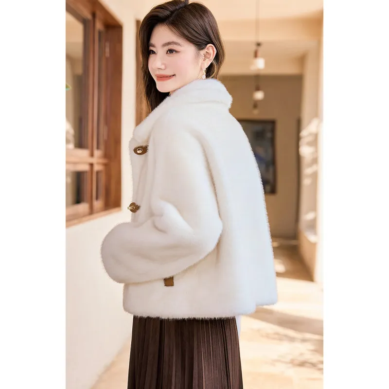 Like The Age Of Water Velvet feel Coat Women's Ecru-0