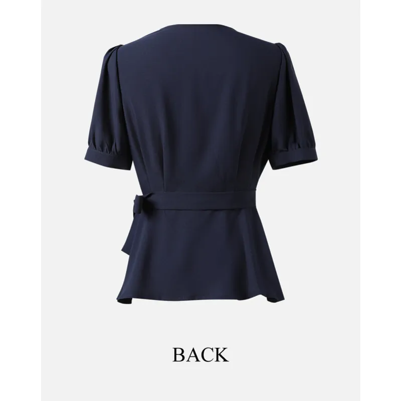 Like The Age Of Water Summer Shirt Regular Women's Navy Blue-1