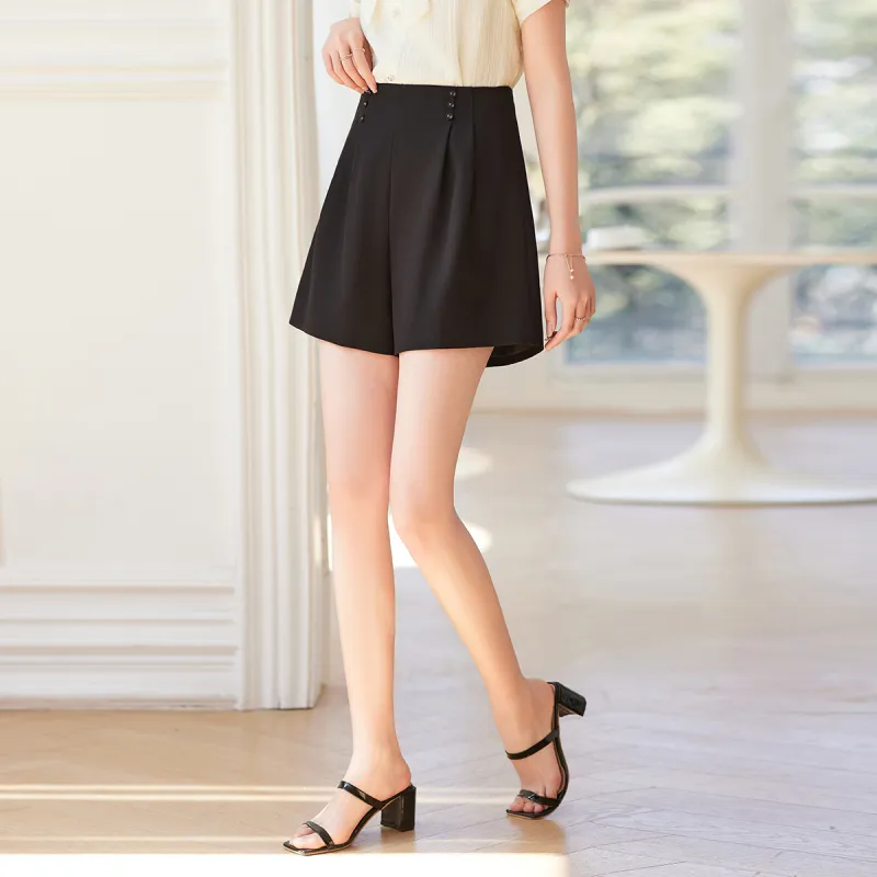 Like The Age Of Water Casual Shorts Women's Black-3
