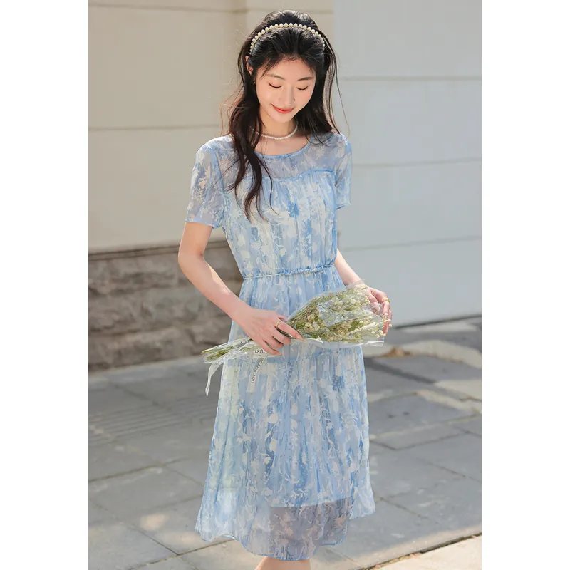 Like The Age Of Water Short Sleeved Dress Women's-7