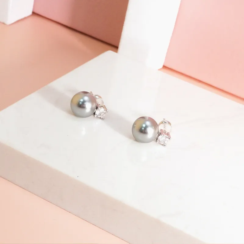 VERENA REINE Zircon Stud Earrings Women's-2