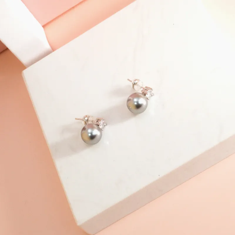 VERENA REINE Zircon Stud Earrings Women's-3