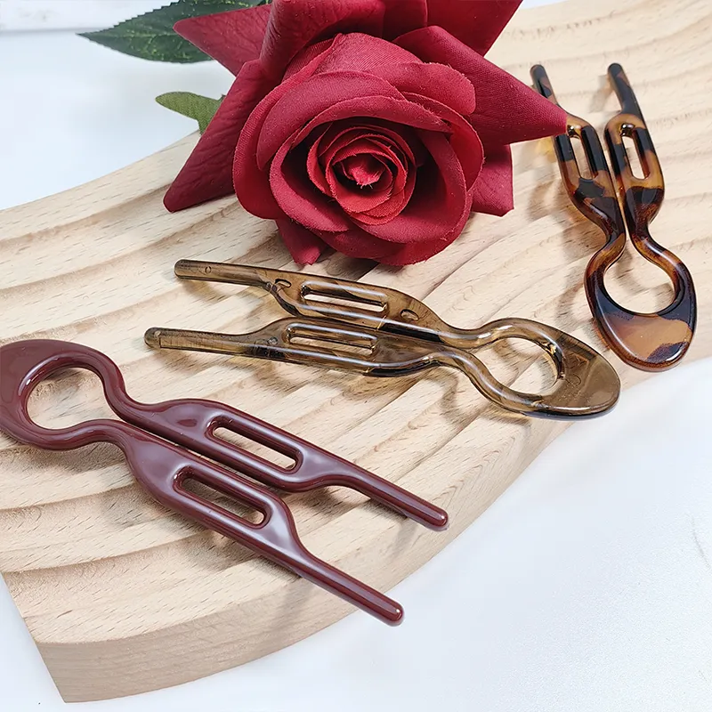 VERENA REINE Acetate Plate Hairpins Women's-5