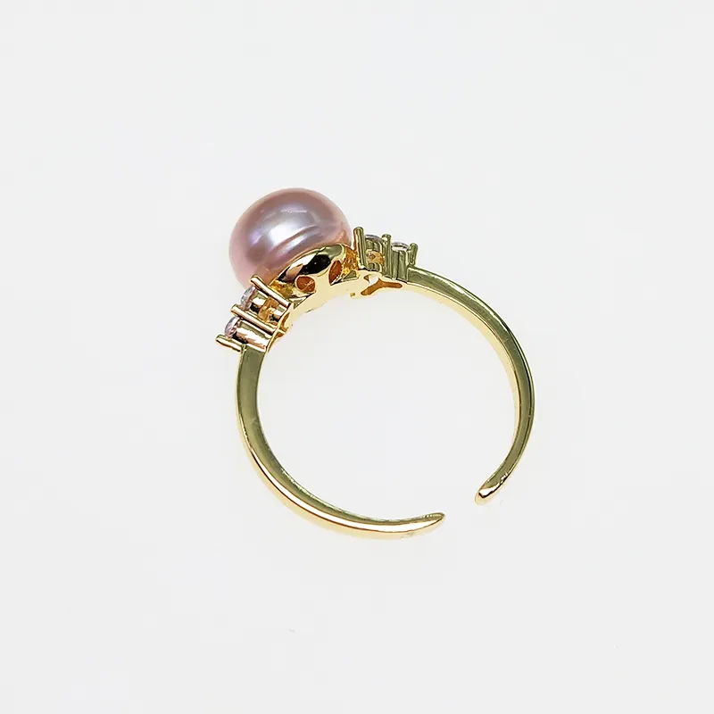 VERENA REINE Freshwater Pearl Rings Women's Purple-1