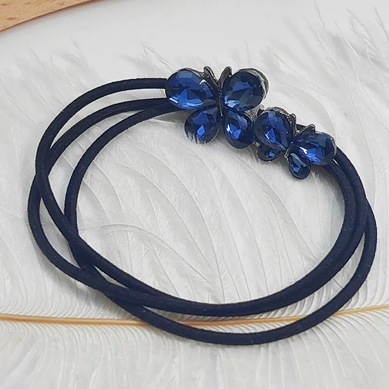 VERENA REINE Fabric Hair Tie Women's Elegant Black-3