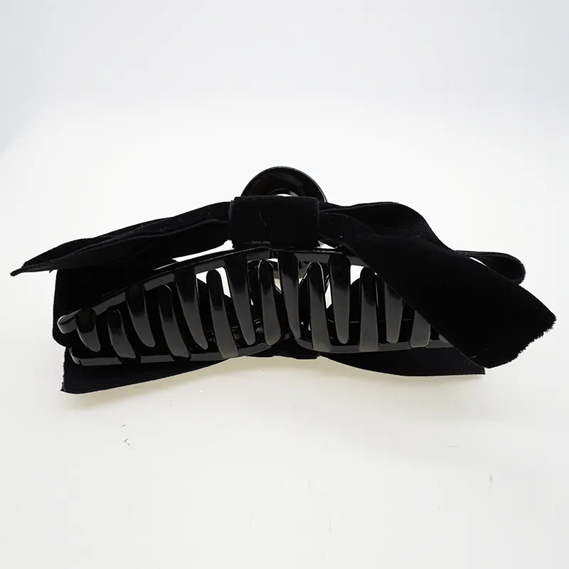 VERENA REINE Velour Hair Clips Women's Black-1