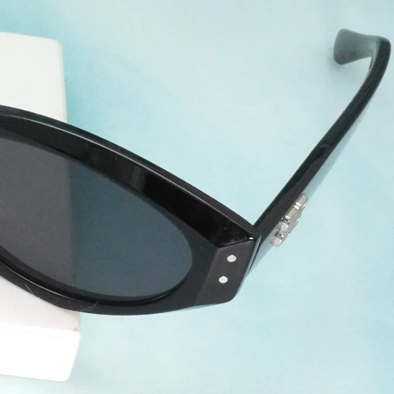 VERENA REINE Plate Frame Oval Sunglasses Unisex-5